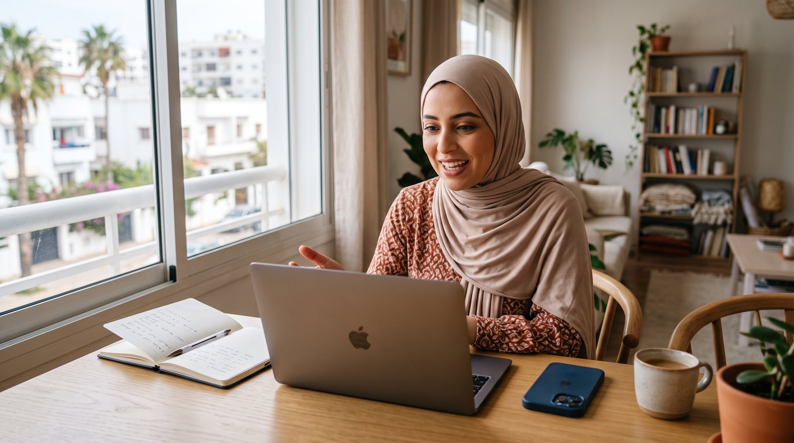 Une conseillère Saafka en visio